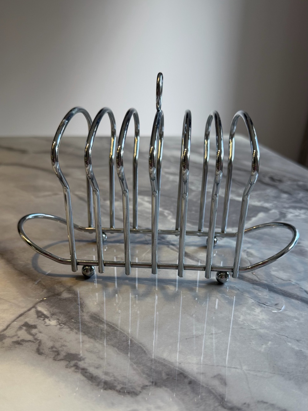 Vintage Chrome Toast Rack – 6 Slice – Classic Mid‑Century Design